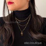 گردنبند سه رج صلیب