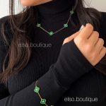 گردنبند استیل ونکلیف دستبند استیل ونکلیف ست ونکلیف سبز