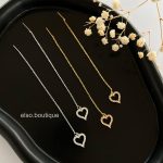 گوشواره بخیه‌ای قلب نگیندار