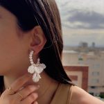 گوشواره فشنی آویز صدف و مروارید