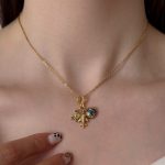 گردنبند استیل آویز چرم پاندورا