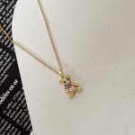 گردنبند استیل تدی نگیندار