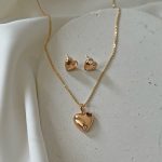 نیمست قلب طلایی طرح طلا از برند ژوپینگ