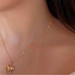 نیمست قلب طلایی طرح طلا از برند ژوپینگ
